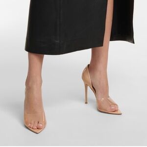 Gianvito Rossi Bree PVC d'Orsay Pumps size 38.5 / 8.5 in beige